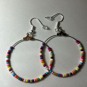 Handmade • Bead Hoop Earrings